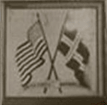 Picture of crossed Norwegian and American Flags